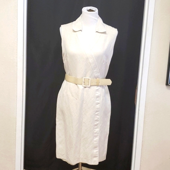 Alex Marie linen collared dress with belt - Picture 1 of 5